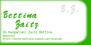 bettina zaitz business card